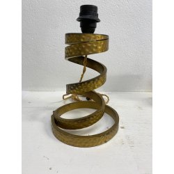 COPPIA LAMPADA TAVOLO VINTAGE DESIGN Luciano Frigerio SPIRALE OTTONE BOUCLE' '70
