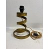 COPPIA LAMPADA TAVOLO VINTAGE DESIGN Luciano Frigerio SPIRALE OTTONE BOUCLE' '70