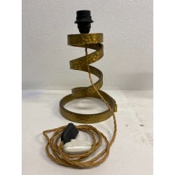 COPPIA LAMPADA TAVOLO VINTAGE DESIGN Luciano Frigerio SPIRALE OTTONE BOUCLE' '70