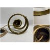 COPPIA LAMPADA TAVOLO VINTAGE DESIGN Luciano Frigerio SPIRALE OTTONE BOUCLE' '70