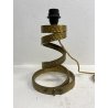 COPPIA LAMPADA TAVOLO VINTAGE DESIGN Luciano Frigerio SPIRALE OTTONE BOUCLE' '70
