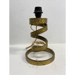 COPPIA LAMPADA TAVOLO VINTAGE DESIGN Luciano Frigerio SPIRALE OTTONE BOUCLE' '70