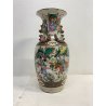 VASO PORCELLANA CINESE FAMILLE VERDE DECORO SCENE BATTAGLIA CANI DI FO XX sec