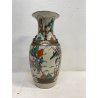 VASO PORCELLANA CINESE FAMILLE VERDE DECORO SCENE BATTAGLIA CANI DI FO XX sec