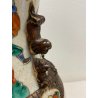 VASO PORCELLANA CINESE FAMILLE VERDE DECORO SCENE BATTAGLIA CANI DI FO XX sec