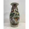 VASO PORCELLANA CINESE FAMILLE VERDE DECORO SCENE BATTAGLIA CANI DI FO XX sec