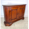 ANTICA CREDENZA SCANTONATA STRETTA LEGNO NOCE EPOCA 800 2 ANTE RIPIANI SERRATURA