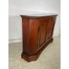 ANTICA CREDENZA SCANTONATA STRETTA LEGNO NOCE EPOCA 800 2 ANTE RIPIANI SERRATURA