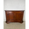 ANTICA CREDENZA SCANTONATA STRETTA LEGNO NOCE EPOCA 800 2 ANTE RIPIANI SERRATURA