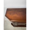 ANTICA CREDENZA SCANTONATA STRETTA LEGNO NOCE EPOCA 800 2 ANTE RIPIANI SERRATURA