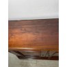 ANTICA CREDENZA SCANTONATA STRETTA LEGNO NOCE EPOCA 800 2 ANTE RIPIANI SERRATURA