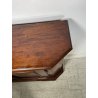 ANTICA CREDENZA SCANTONATA STRETTA LEGNO NOCE EPOCA 800 2 ANTE RIPIANI SERRATURA