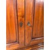ANTICA CREDENZA SCANTONATA STRETTA LEGNO NOCE EPOCA 800 2 ANTE RIPIANI SERRATURA