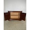 ANTICA CREDENZA SCANTONATA STRETTA LEGNO NOCE EPOCA 800 2 ANTE RIPIANI SERRATURA