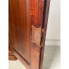 ANTICA CREDENZA SCANTONATA STRETTA LEGNO NOCE EPOCA 800 2 ANTE RIPIANI SERRATURA