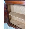 ANTICA CREDENZA SCANTONATA STRETTA LEGNO NOCE EPOCA 800 2 ANTE RIPIANI SERRATURA
