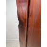 ANTICA CREDENZA SCANTONATA STRETTA LEGNO NOCE EPOCA 800 2 ANTE RIPIANI SERRATURA