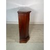 ANTICA CREDENZA SCANTONATA STRETTA LEGNO NOCE EPOCA 800 2 ANTE RIPIANI SERRATURA