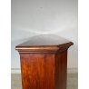 ANTICA CREDENZA SCANTONATA STRETTA LEGNO NOCE EPOCA 800 2 ANTE RIPIANI SERRATURA