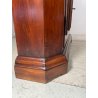 ANTICA CREDENZA SCANTONATA STRETTA LEGNO NOCE EPOCA 800 2 ANTE RIPIANI SERRATURA