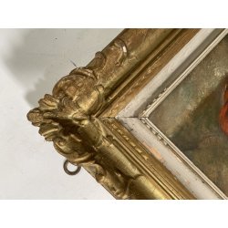 QUADRO DIPINTO OLIO TAVOLA G. Maldarelli RITRATTO ZINGARA DONNA GITANA '900