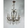 PICCOLO LAMPADARIO LIBERTY MARIA TERESA VETRO MURANO PRIMI 1900 GOCCE GLASS LAMP