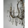 PICCOLO LAMPADARIO LIBERTY MARIA TERESA VETRO MURANO PRIMI 1900 GOCCE GLASS LAMP