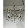 PICCOLO LAMPADARIO LIBERTY MARIA TERESA VETRO MURANO PRIMI 1900 GOCCE GLASS LAMP