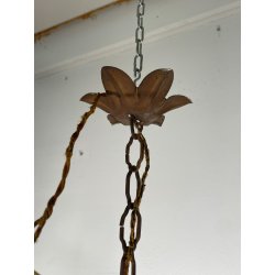 PICCOLO LAMPADARIO LIBERTY MARIA TERESA VETRO MURANO PRIMI 1900 GOCCE GLASS LAMP