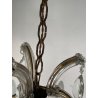 PICCOLO LAMPADARIO LIBERTY MARIA TERESA VETRO MURANO PRIMI 1900 GOCCE GLASS LAMP