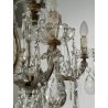 PICCOLO LAMPADARIO LIBERTY MARIA TERESA VETRO MURANO PRIMI 1900 GOCCE GLASS LAMP