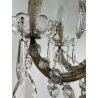 PICCOLO LAMPADARIO LIBERTY MARIA TERESA VETRO MURANO PRIMI 1900 GOCCE GLASS LAMP