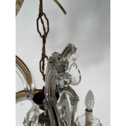PICCOLO LAMPADARIO LIBERTY MARIA TERESA VETRO MURANO PRIMI 1900 GOCCE GLASS LAMP