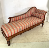 ANTICA CHAISE LONGUE DORMEUSE DIVANO INGLESE 800 POLTRONA STOFFA A RIGHE CUSCINO