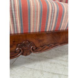 ANTICA CHAISE LONGUE DORMEUSE DIVANO INGLESE 800 POLTRONA STOFFA A RIGHE CUSCINO