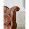 ANTICA CHAISE LONGUE DORMEUSE DIVANO INGLESE 800 POLTRONA STOFFA A RIGHE CUSCINO