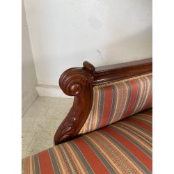 ANTICA CHAISE LONGUE DORMEUSE DIVANO INGLESE 800 POLTRONA STOFFA A RIGHE CUSCINO
