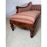 ANTICA CHAISE LONGUE DORMEUSE DIVANO INGLESE 800 POLTRONA STOFFA A RIGHE CUSCINO