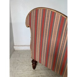 ANTICA CHAISE LONGUE DORMEUSE DIVANO INGLESE 800 POLTRONA STOFFA A RIGHE CUSCINO