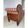 ANTICA CHAISE LONGUE DORMEUSE DIVANO INGLESE 800 POLTRONA STOFFA A RIGHE CUSCINO