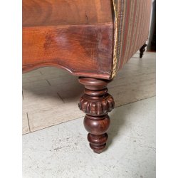 ANTICA CHAISE LONGUE DORMEUSE DIVANO INGLESE 800 POLTRONA STOFFA A RIGHE CUSCINO