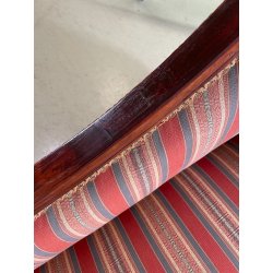 ANTICA CHAISE LONGUE DORMEUSE DIVANO INGLESE 800 POLTRONA STOFFA A RIGHE CUSCINO