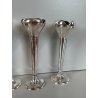 SET 4 pz VASO Soliflore DESIGN Gio Ponti F.lli Calderoni ANNI 30 ALPACCA ARGENTO