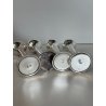 SET 4 pz VASO Soliflore DESIGN Gio Ponti F.lli Calderoni ANNI 30 ALPACCA ARGENTO