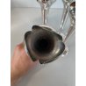 SET 4 pz VASO Soliflore DESIGN Gio Ponti F.lli Calderoni ANNI 30 ALPACCA ARGENTO