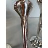 SET 4 pz VASO Soliflore DESIGN Gio Ponti F.lli Calderoni ANNI 30 ALPACCA ARGENTO