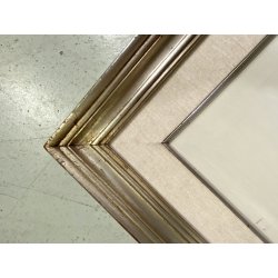 QUADRO DIPINTO OLIO PAESAGGIO MARINO SPIAGGIA DUNE SABBIA MINIMALISMO FIRMATO