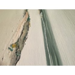 QUADRO DIPINTO OLIO PAESAGGIO MARINO SPIAGGIA DUNE SABBIA MINIMALISMO FIRMATO