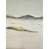 QUADRO DIPINTO OLIO PAESAGGIO MARINO SPIAGGIA DUNE SABBIA MINIMALISMO FIRMATO