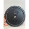 ANTICA TECA ESPOSITORE VETRO SOFFIATO BASE LEGNO CILINDRO ROTONDA H 40 CM STATUA